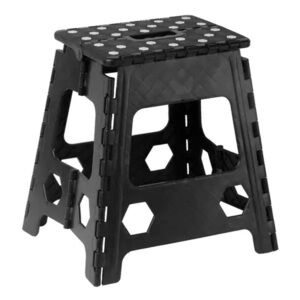 Black and White Polka Dot 15" Folding Step Stool